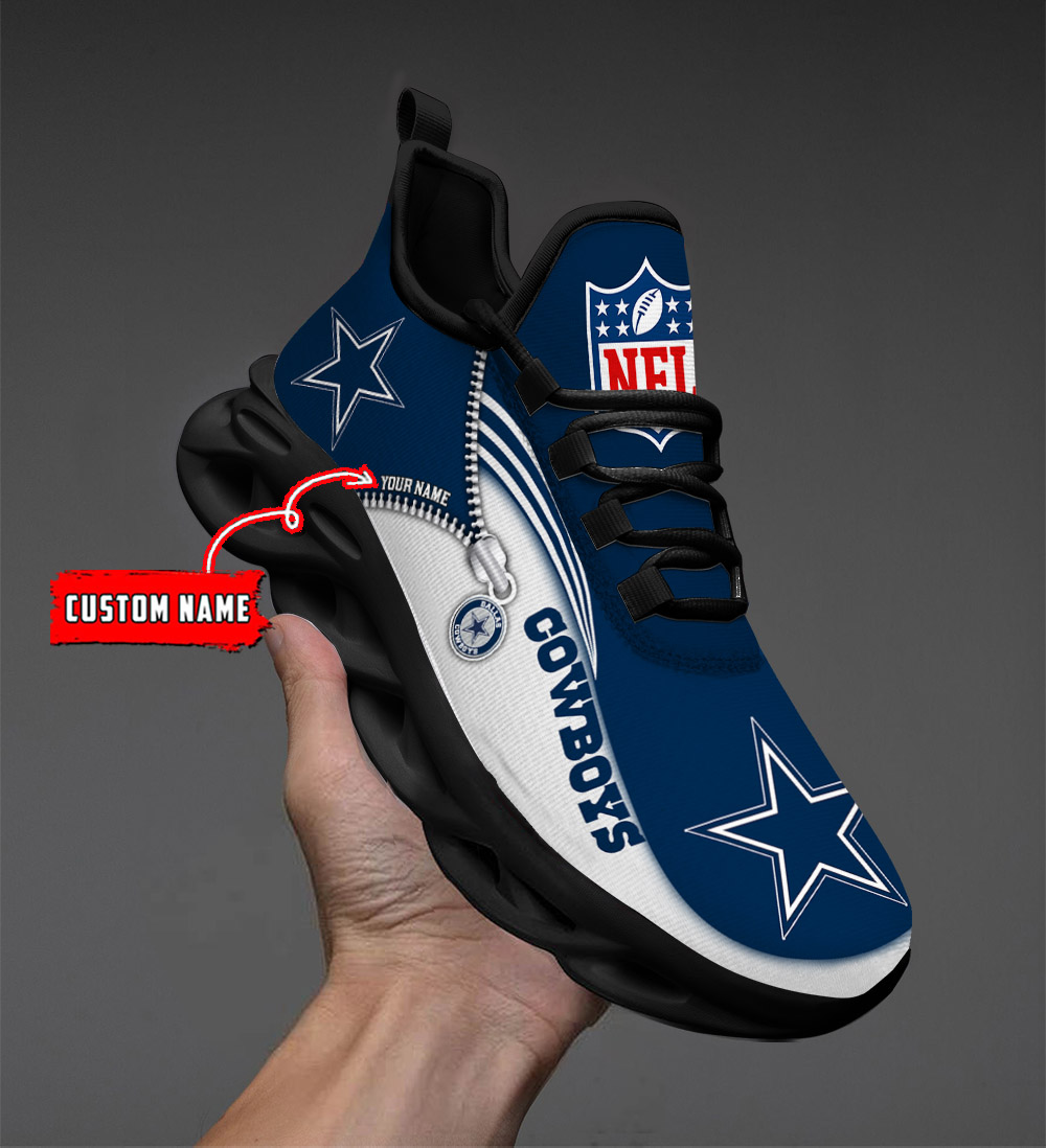 1 Custom Name   Dallas Cowboys   PERSONALIZED MAX SOUL SHOES T7