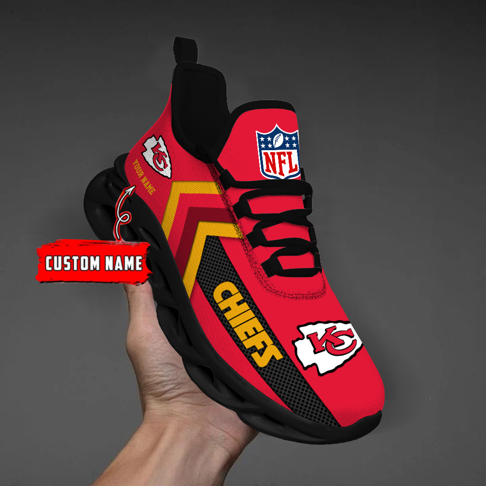 1 Custom Name   Kansas City Chiefs   PERSONALIZED MAX SOUL SHOES T4