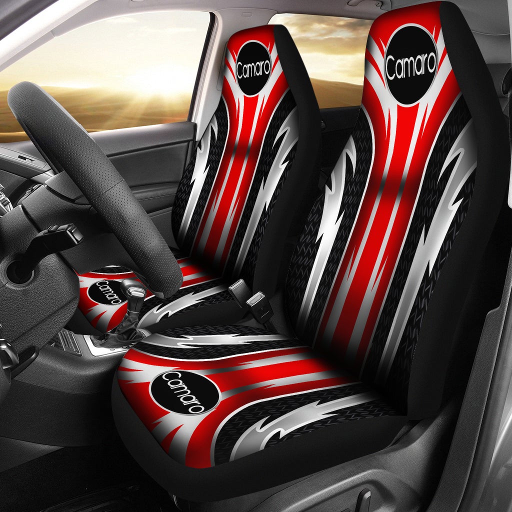 2 Front Camaro Seat Covers Red 