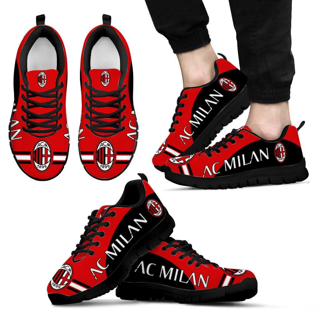 3D Printed AC Milan LPH-HA Sneakers For Men & Women Ver1 (Red)