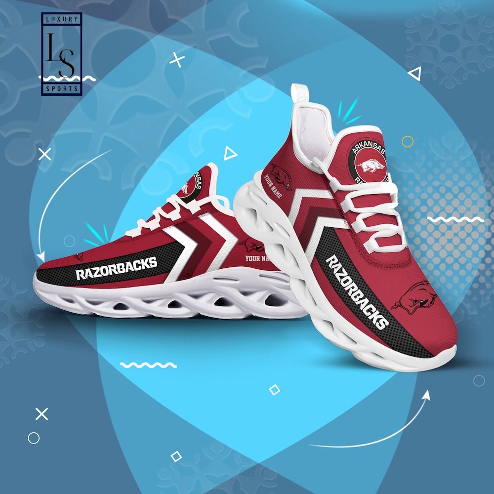 Arkansas Razorbacks Personalized Max Soul Shoes