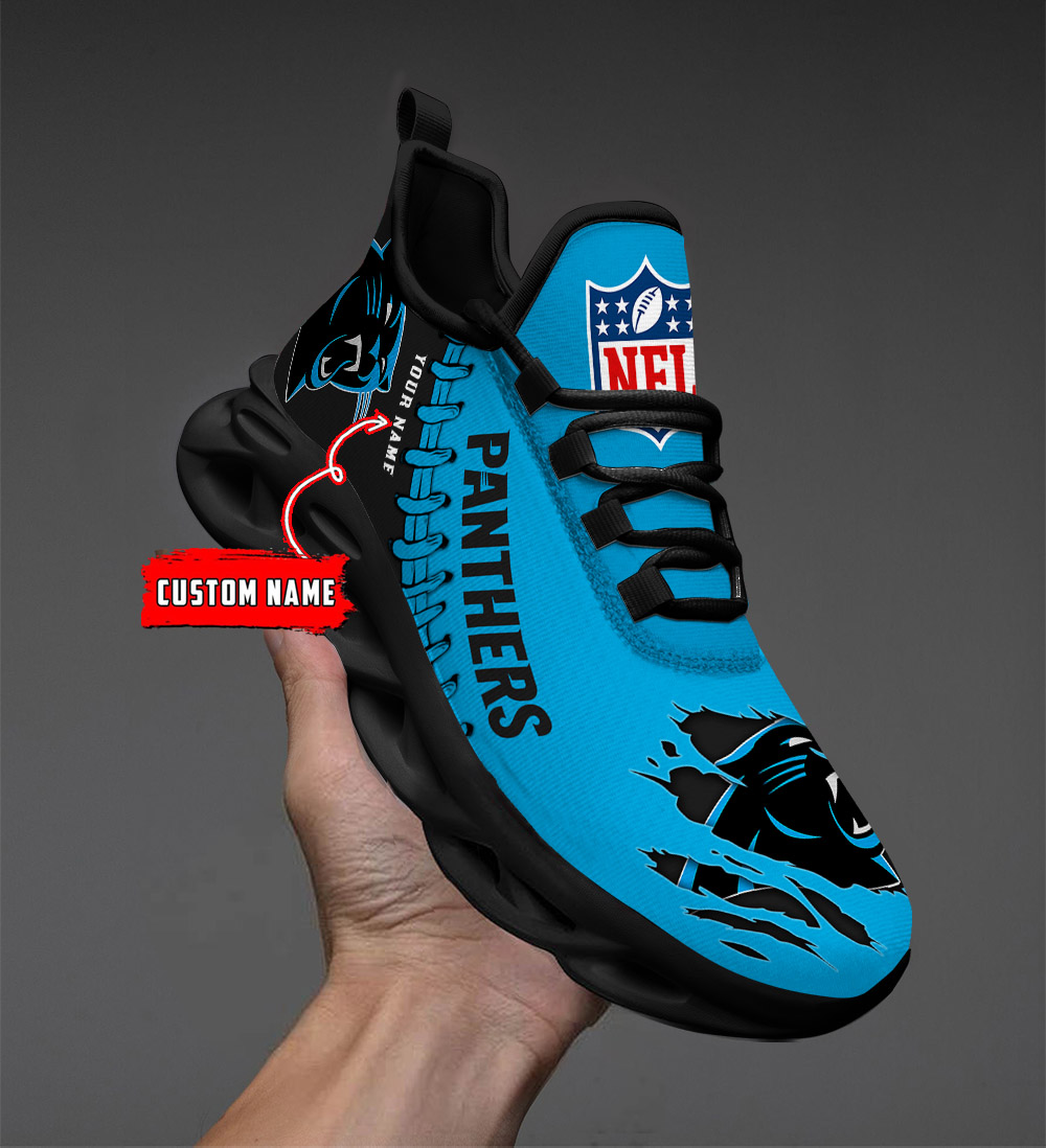    Custom name    Carolina Panthers Personalized Max Soul Shoes   DS001