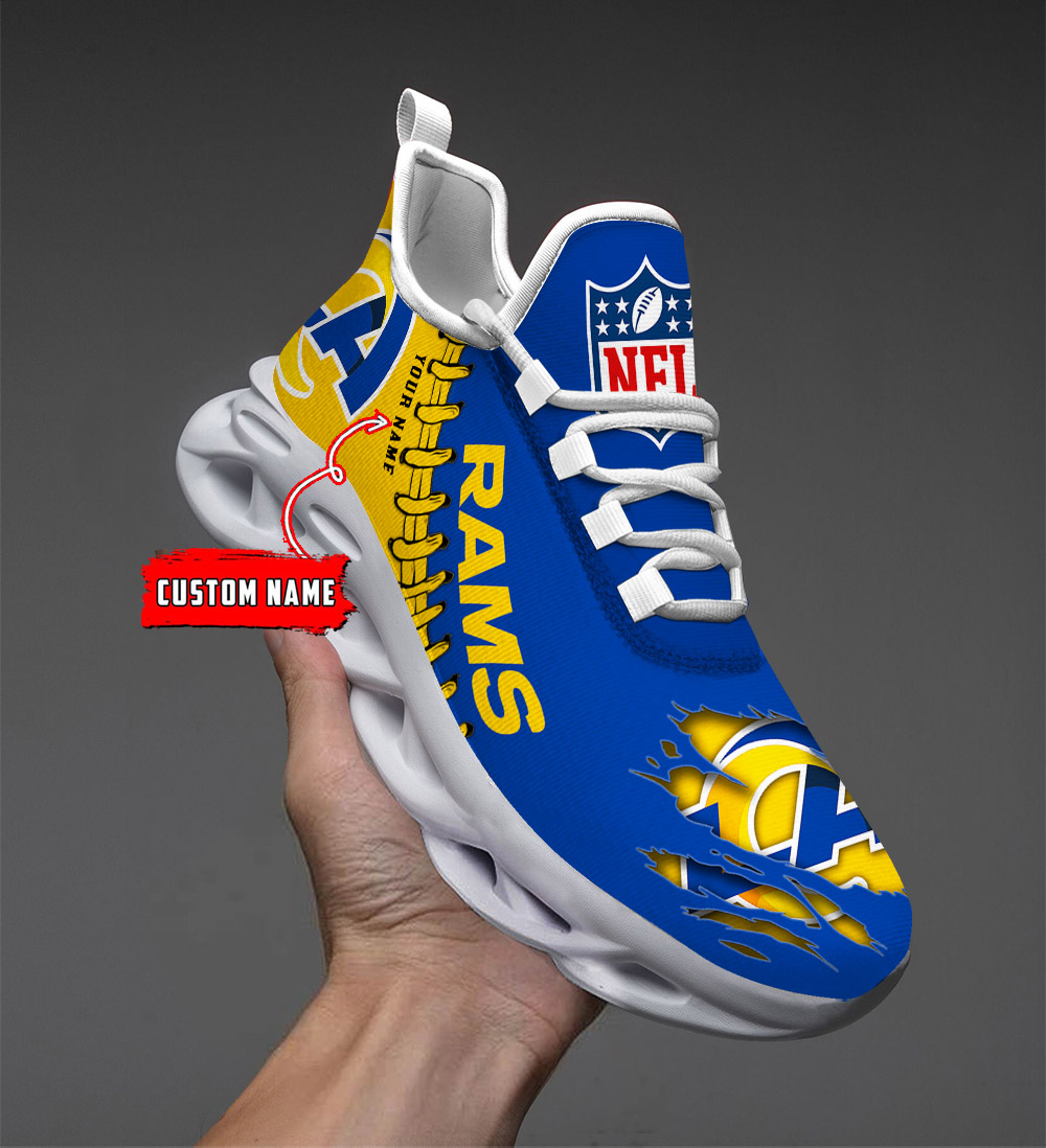    Custom name    Los Angeles Rams Personalized Max Soul Shoes   DS001