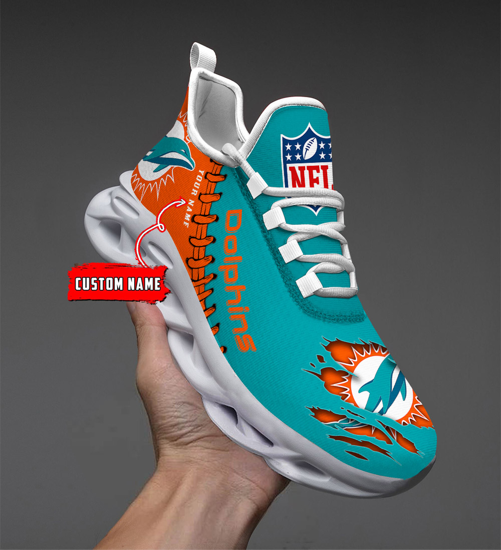    Custom name    Miami Dolphins Personalized Max Soul Shoes   DS001