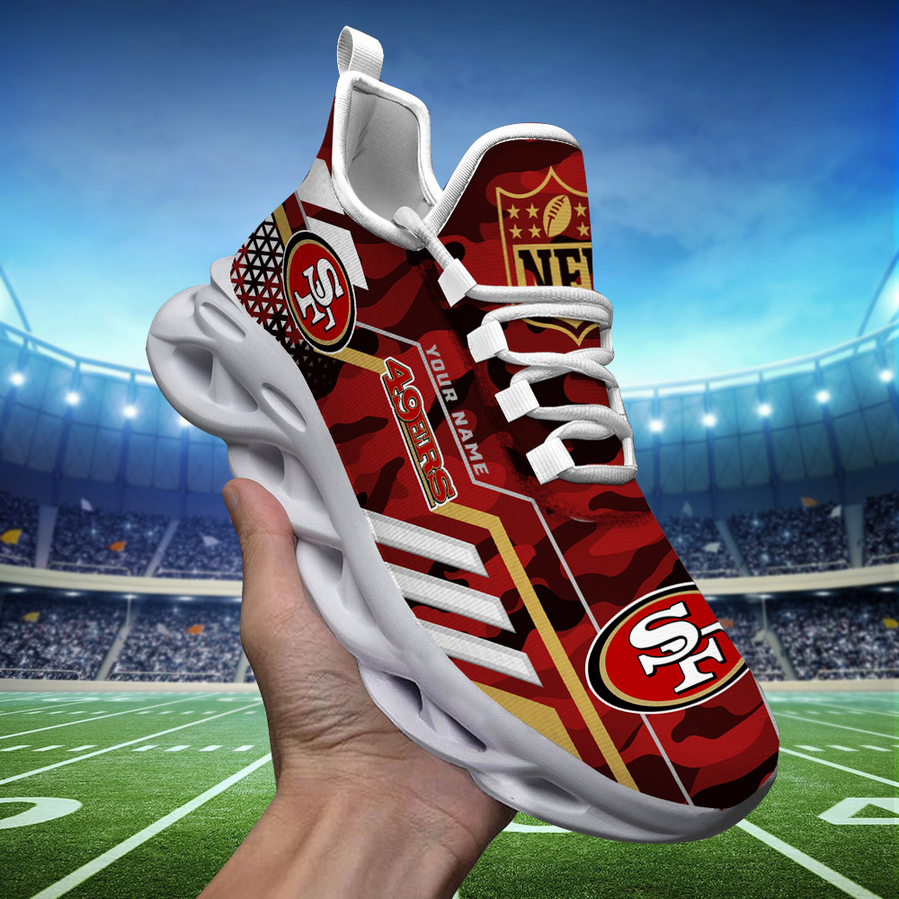 Custom Name   San Francisco 49ers  PERSONALIZED MAX SOUL SHOES  DS001