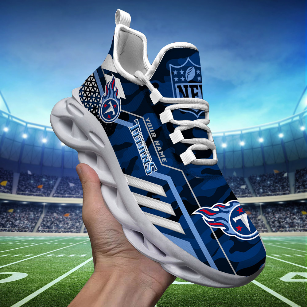 Custom Name   Tennessee Titans  PERSONALIZED MAX SOUL SHOES  DS001