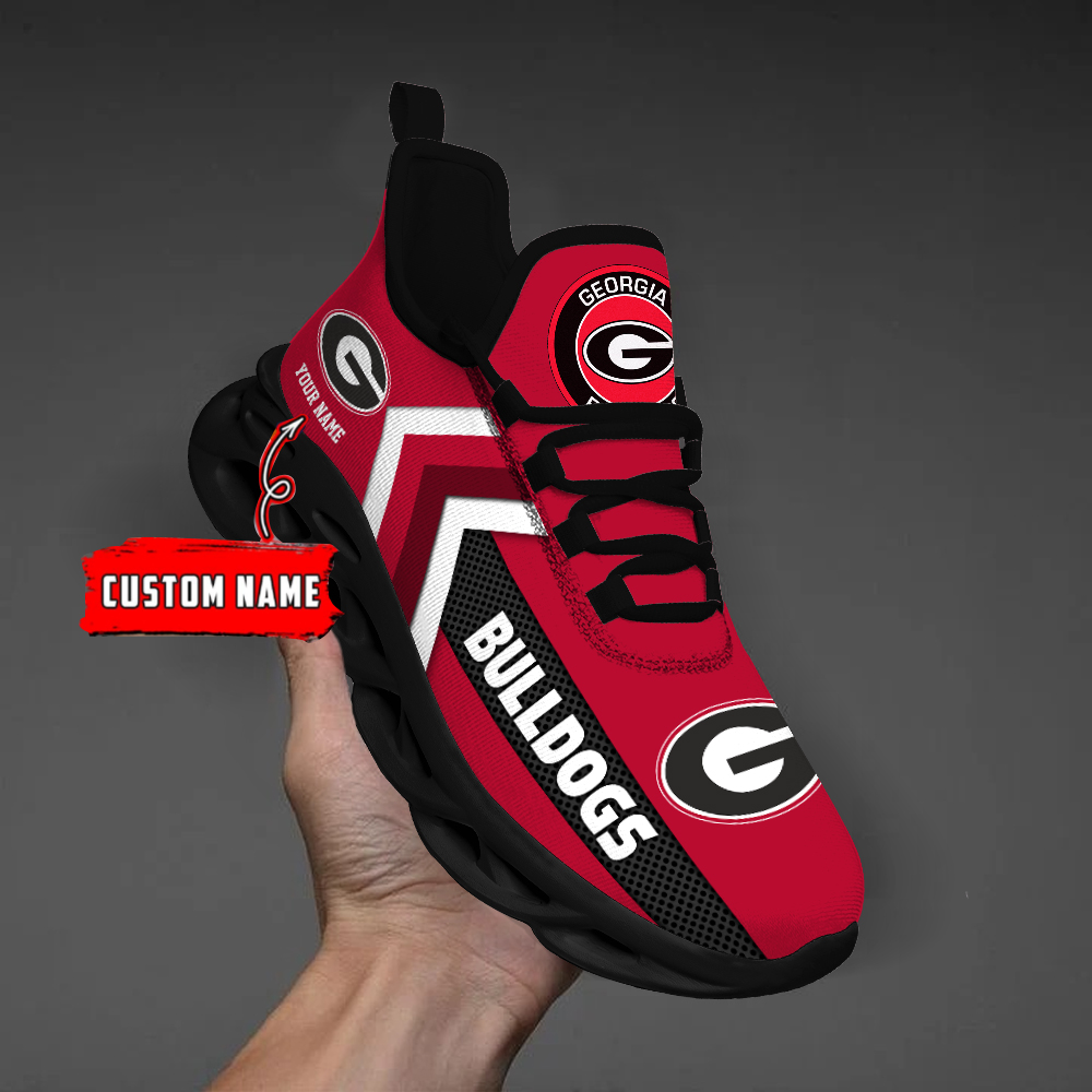 Georgia Bulldogs Personalized Custom Name Max Soul Shoes DS003