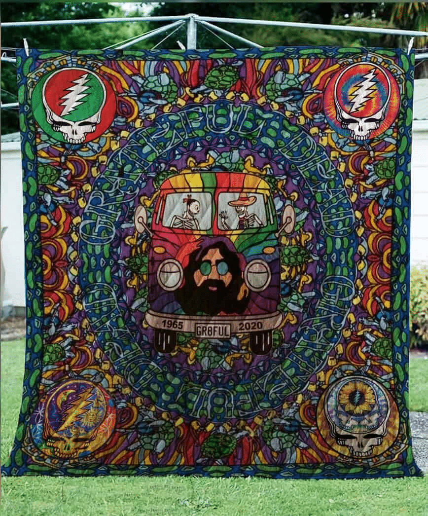 Grateful Dead Rock Band 2 Quilt Blanket, Grateful Dead Rock Band Gift Fan Quilt Blanket