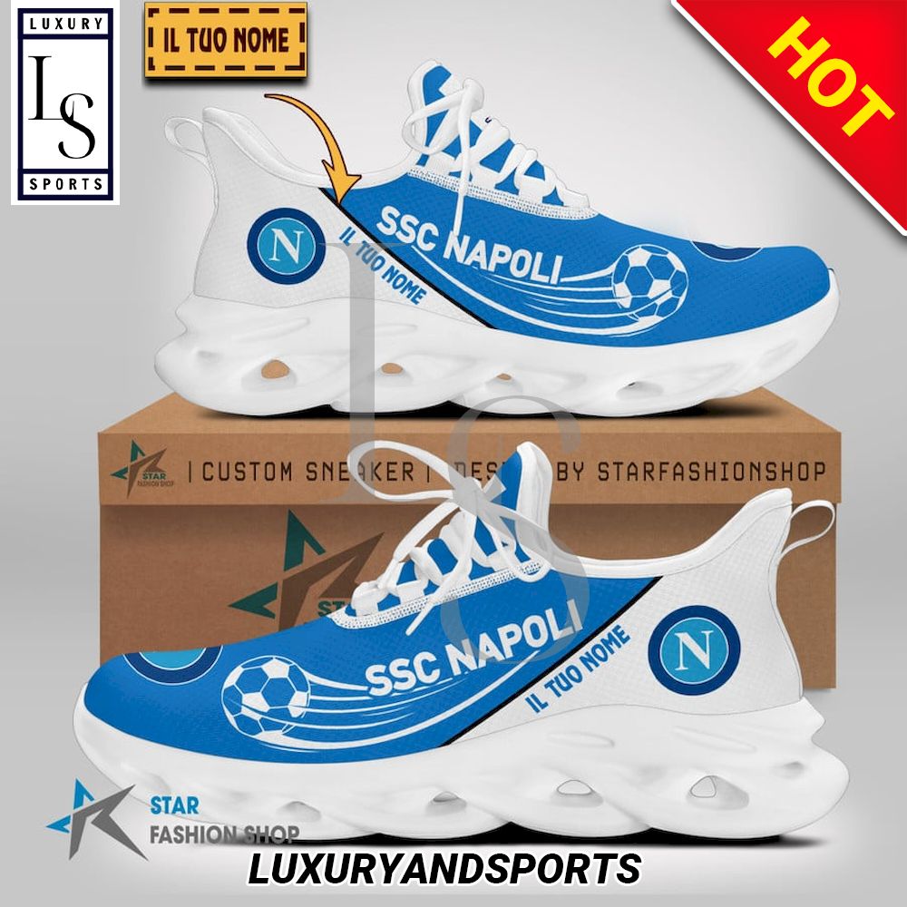 SSC Napoli Serie A Custom Name Max Soul Shoes