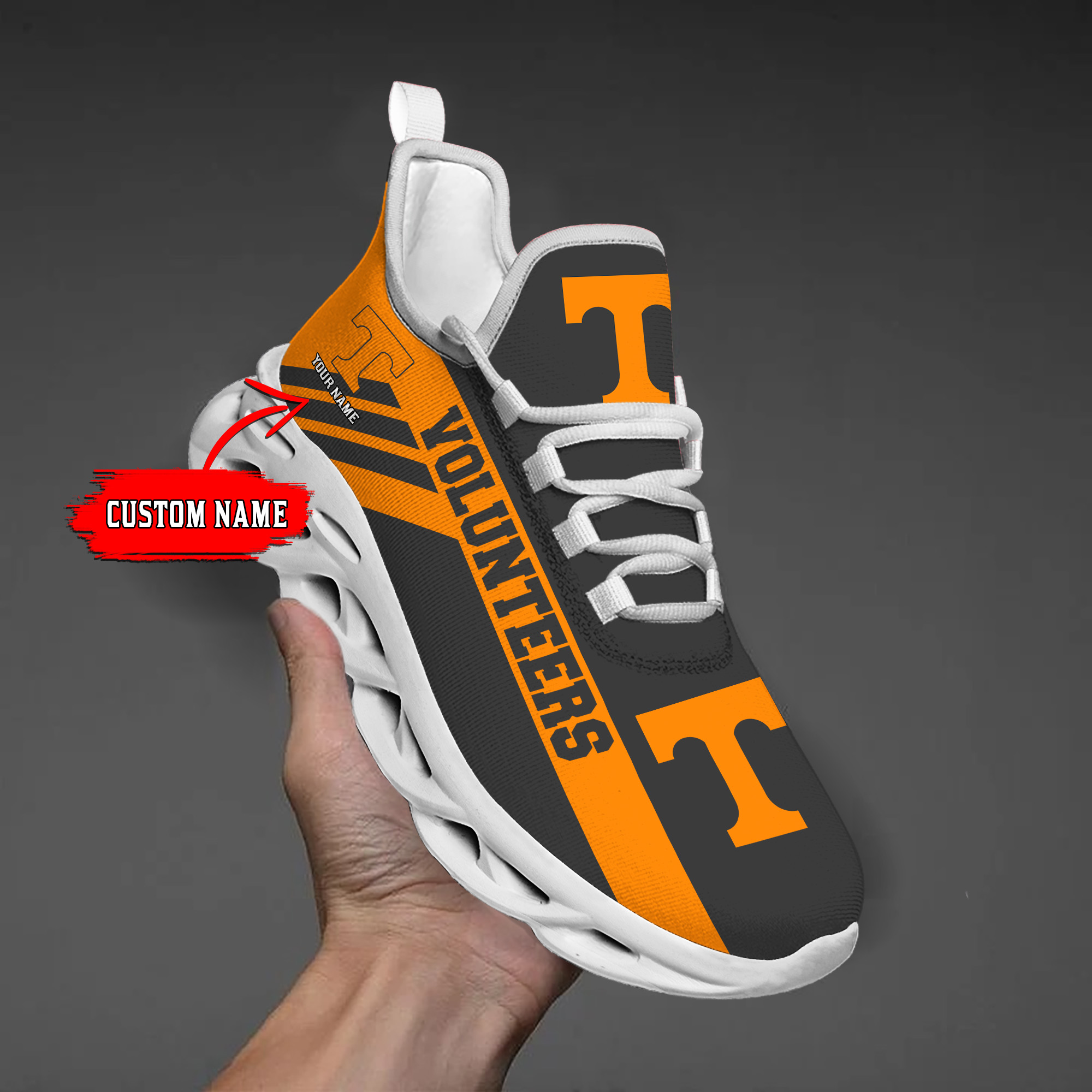 Tennessee Volunteers Custom Name  PERSONALIZED MAX SOUL SHOES  DS004