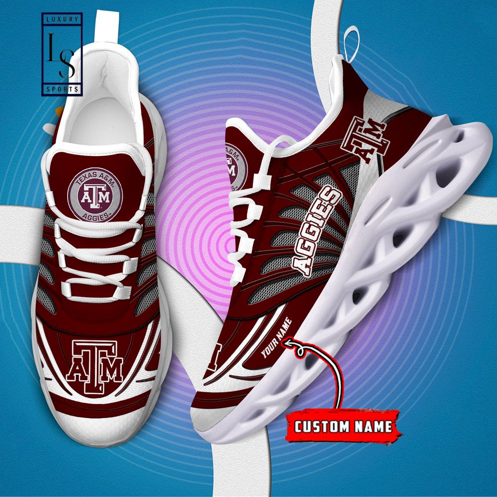 Texas A&M Aggies Custom Name Max Soul Shoes