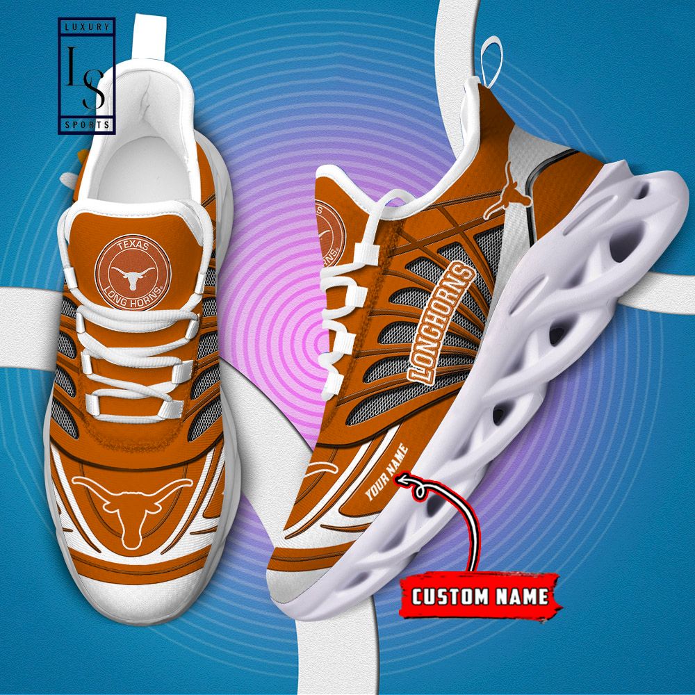 Texas Longhorns Custom Name Max Soul Shoes