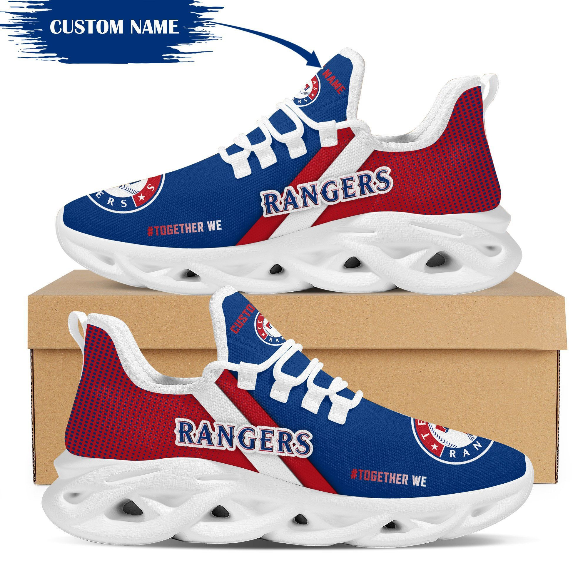 Texas Rangers Custom Personalized Max Soul Sneakers Shoes