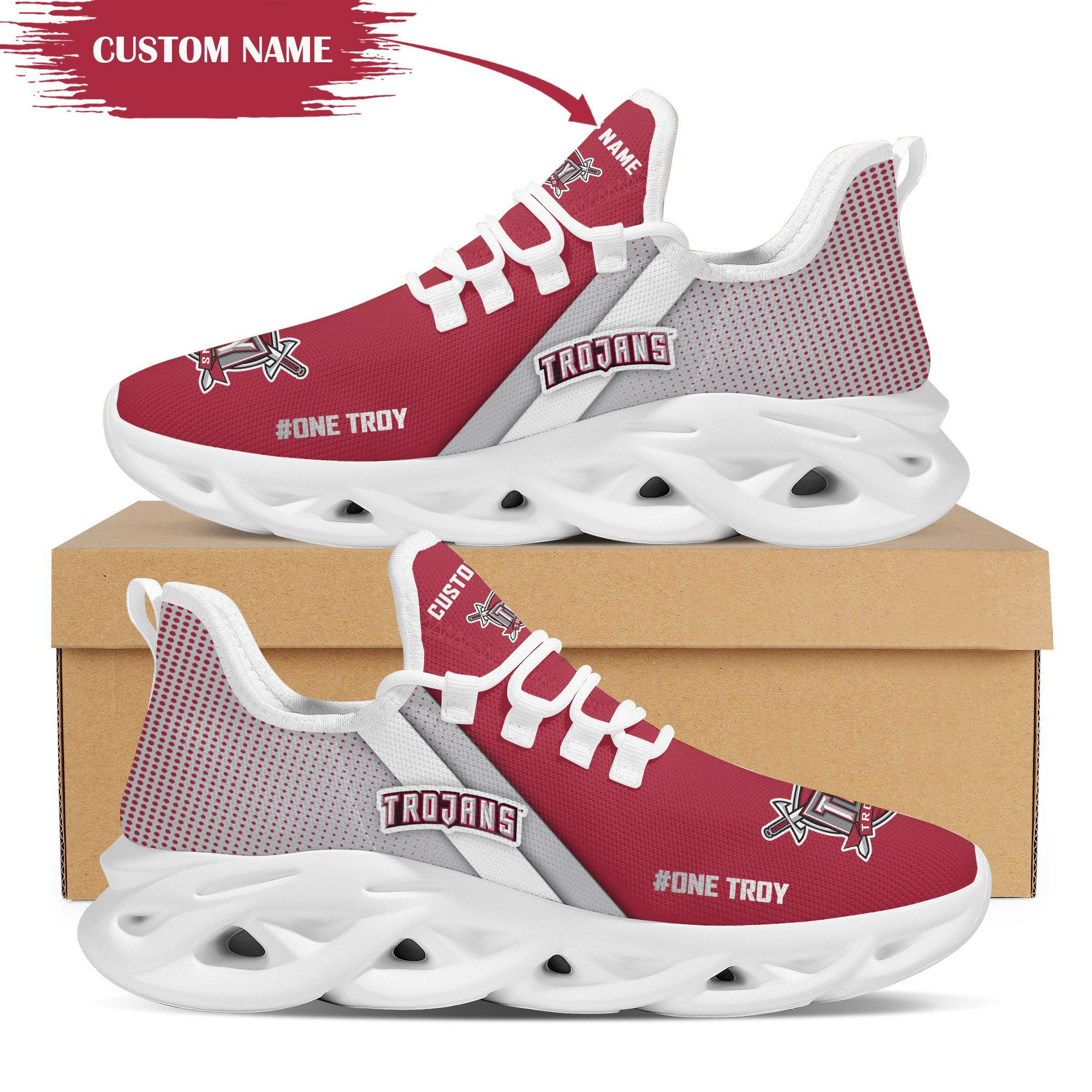 Troy Trojans Custom Personalized Max Soul Sneakers Shoes