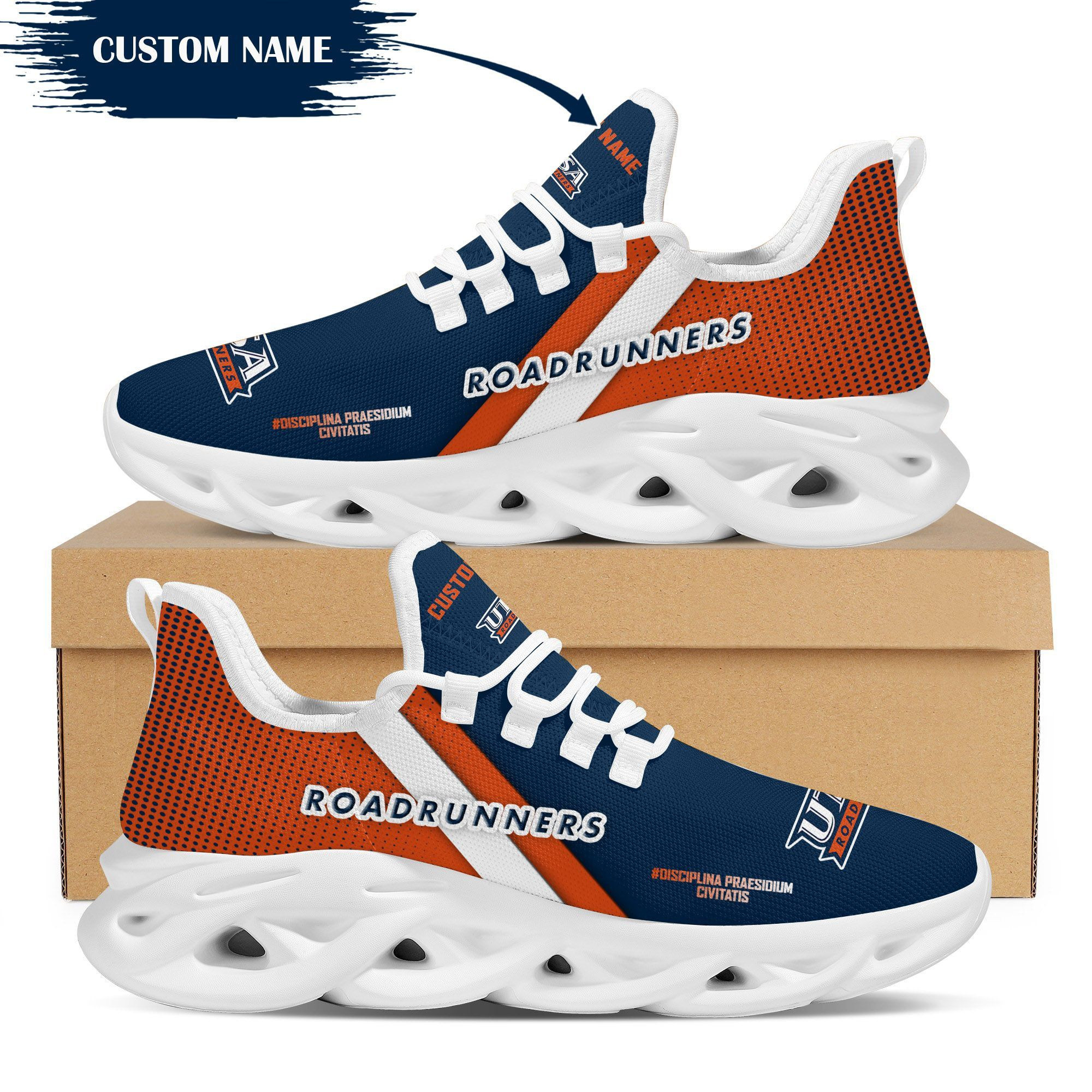 UTSA Roadrunners Custom Personalized Max Soul Sneakers Shoes