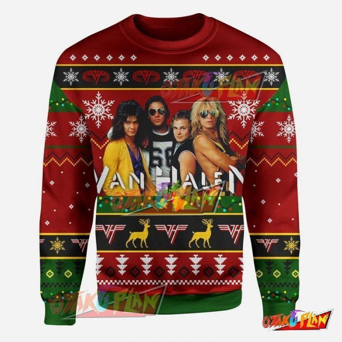 Van Halen Rock Band 3D Print Ugly Christmas Sweatshirt