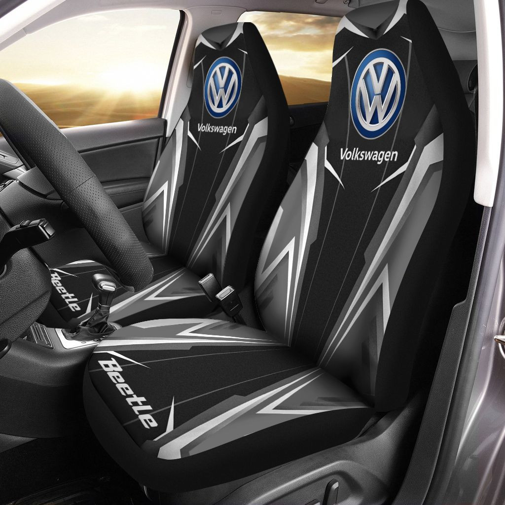 Volkswagen Beetle Car Seat Cover (Set Of 2) Ver 1 (White) 