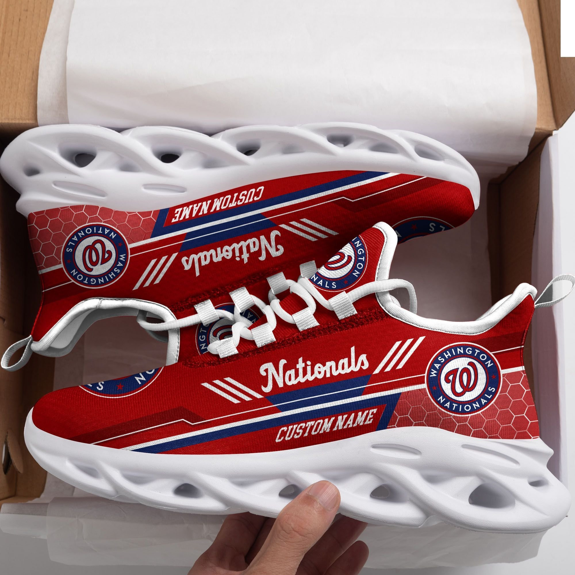 Washington Nationals Custom Personalized Max Soul Sneakers Shoes