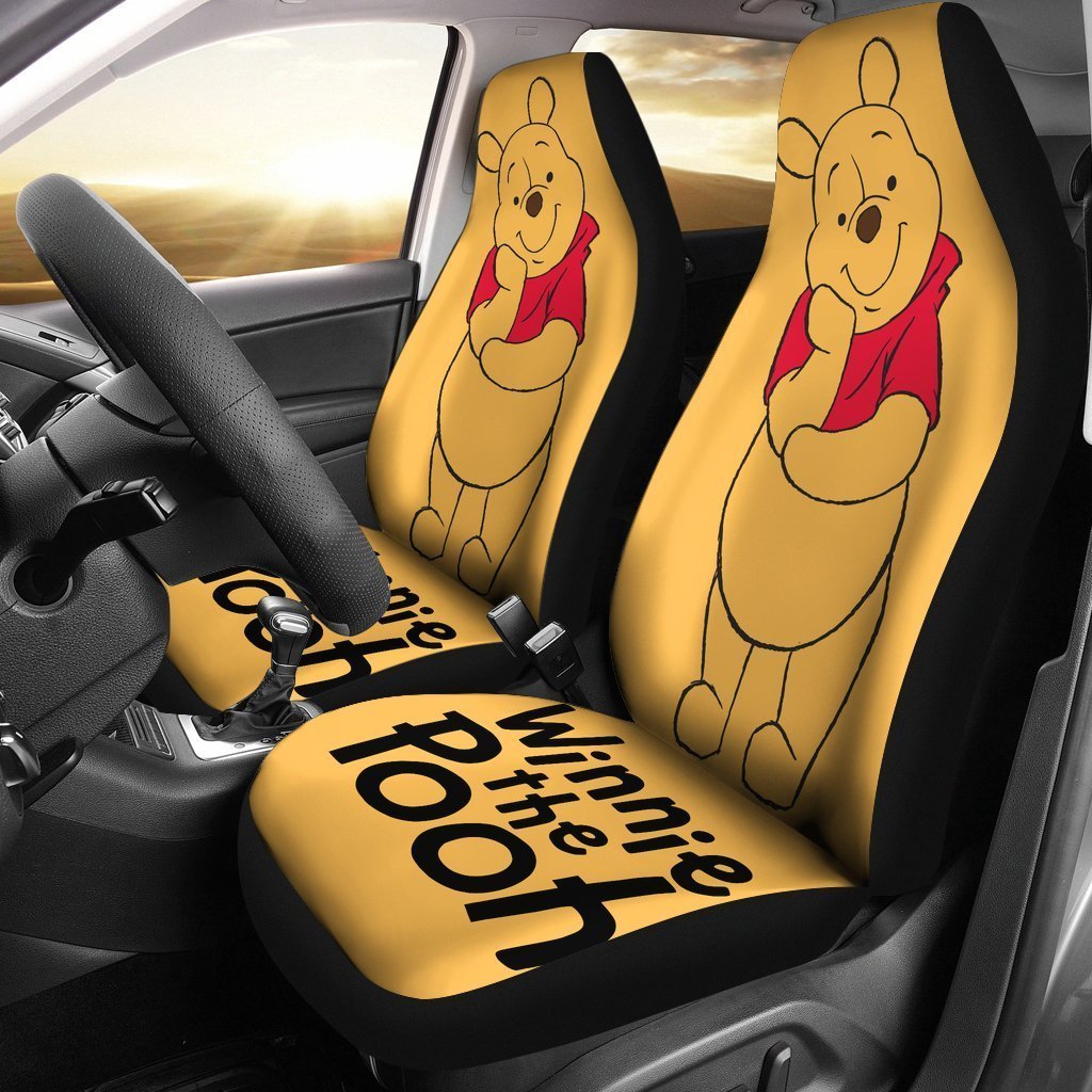 Winnie The Pooh Bear Car Seat Cover ( Set of 2)