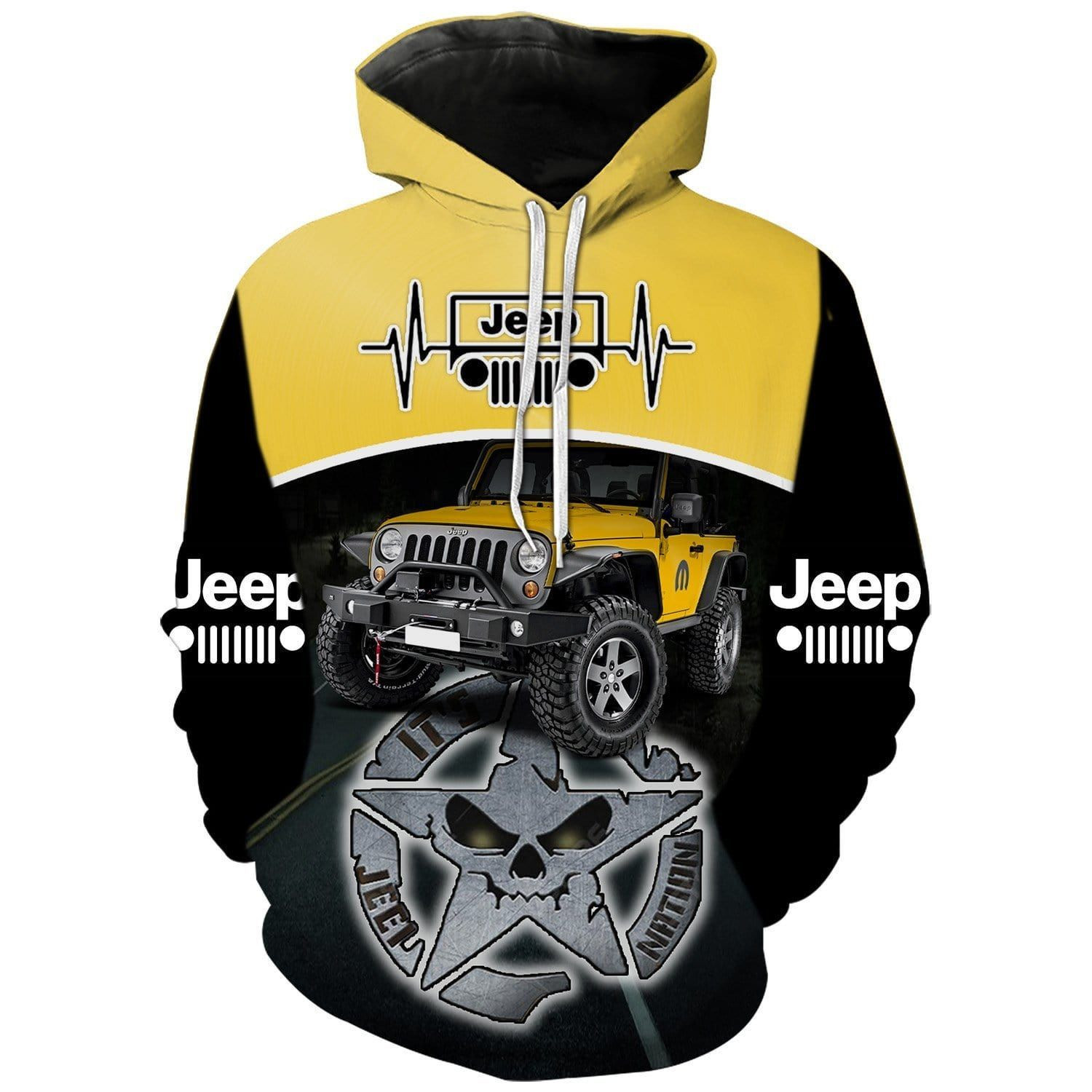 Yellow Jeep Nation Special Hoodie 3D