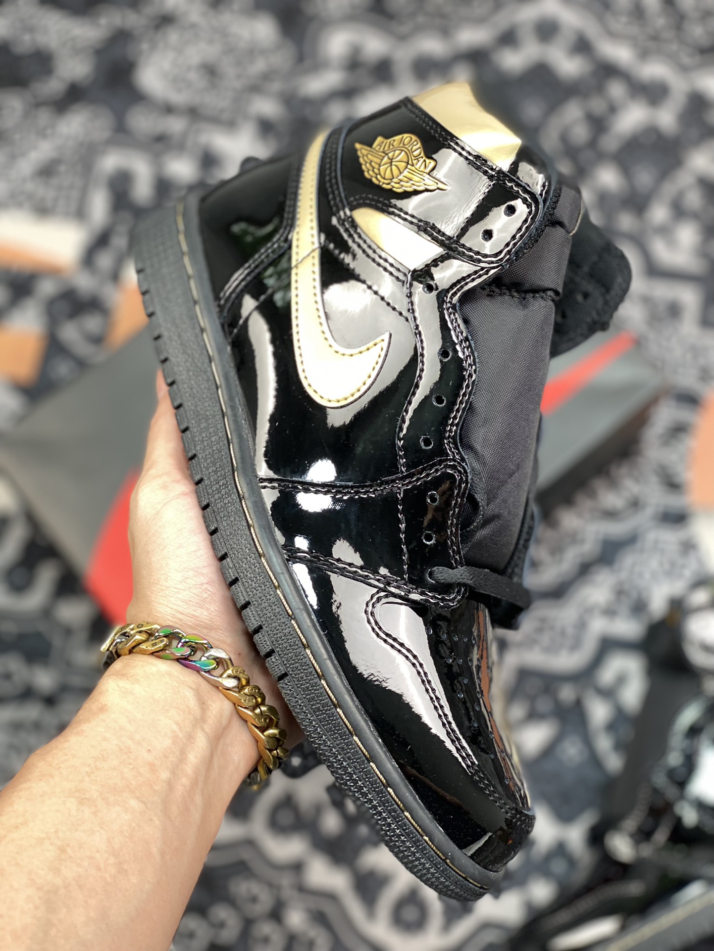 Air Jordan 1 High OG Black Gold