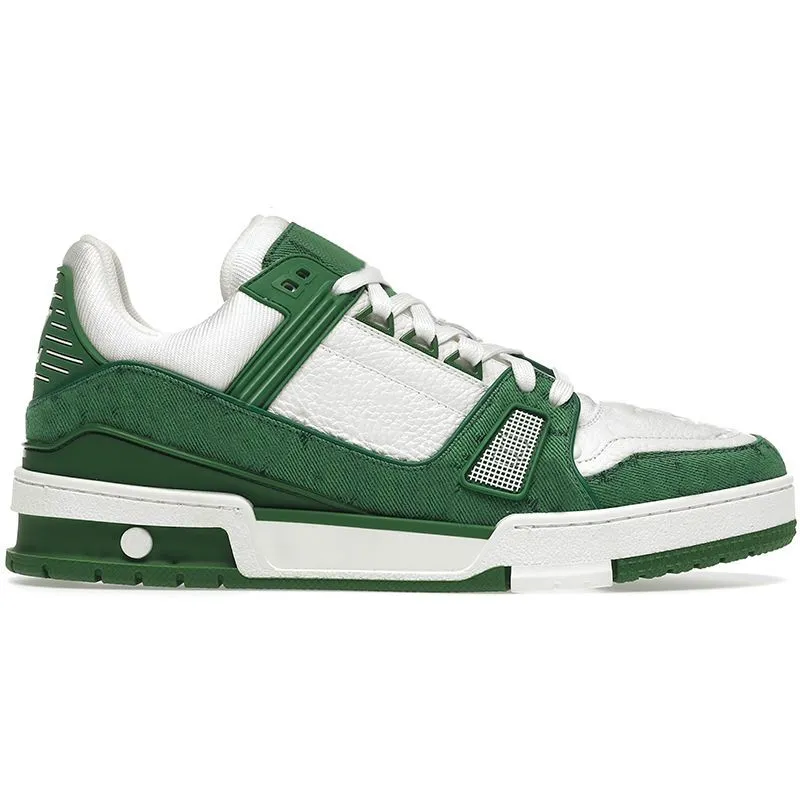 Louis Vuitton LV Trainer White Green Monogram